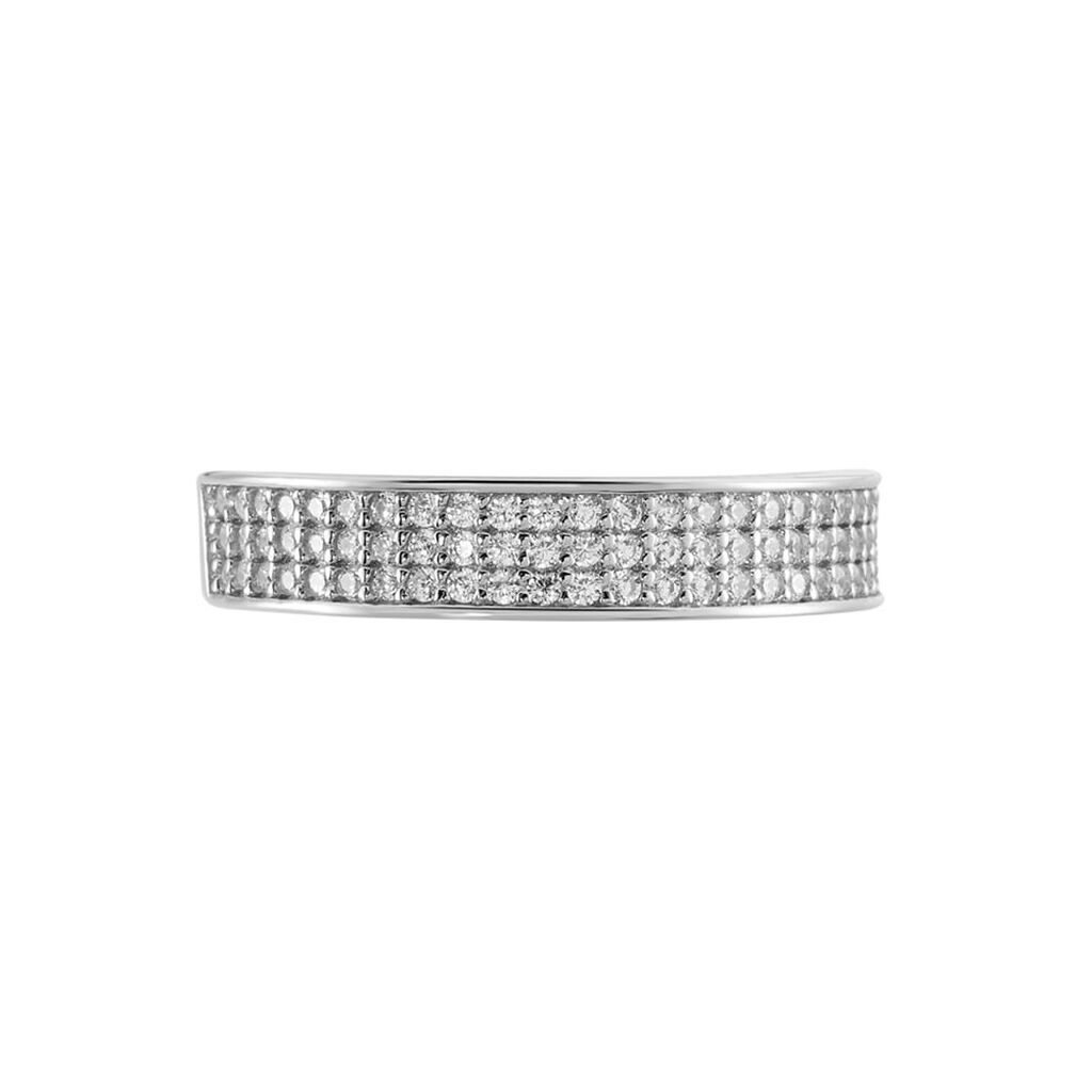 Anello Semi-eternity Silver Shine Argento Rodiato Cubic Zirconia - Anelli con Pietre Donna | Stroili
