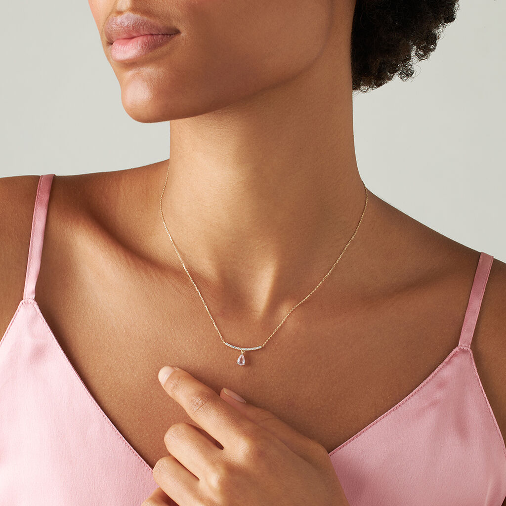 Collana Amélie Oro Giallo Quarzo Cubic Zirconia - Collane Donna | Stroili