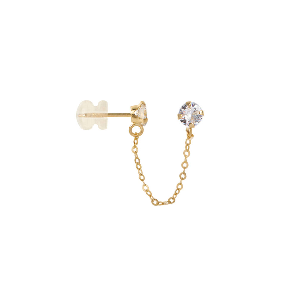 Mono Orecchino Lobo Bon Ton Oro Giallo Cubic Zirconia - Mono Orecchino Donna | Stroili