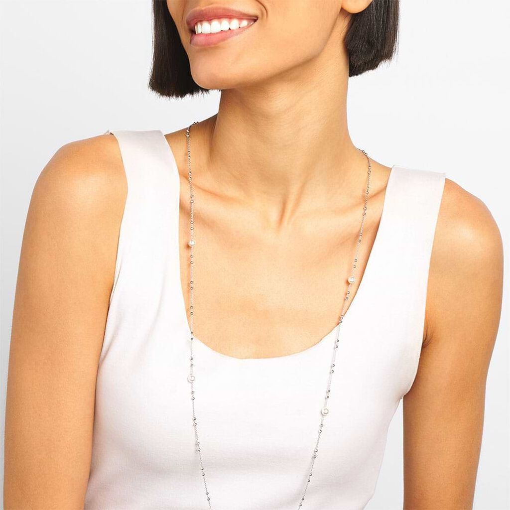 Collana Silver Pearls Argento Rodiato Perla sintentica - Collane Donna | Stroili