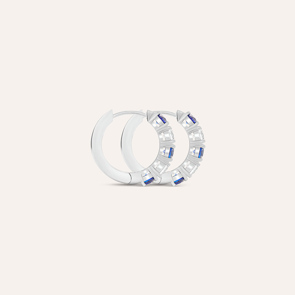 Orecchini A Cerchio Silver Elegance Argento Rodiato Cubic Zirconia - Orecchini a Cerchio Donna | Stroili
