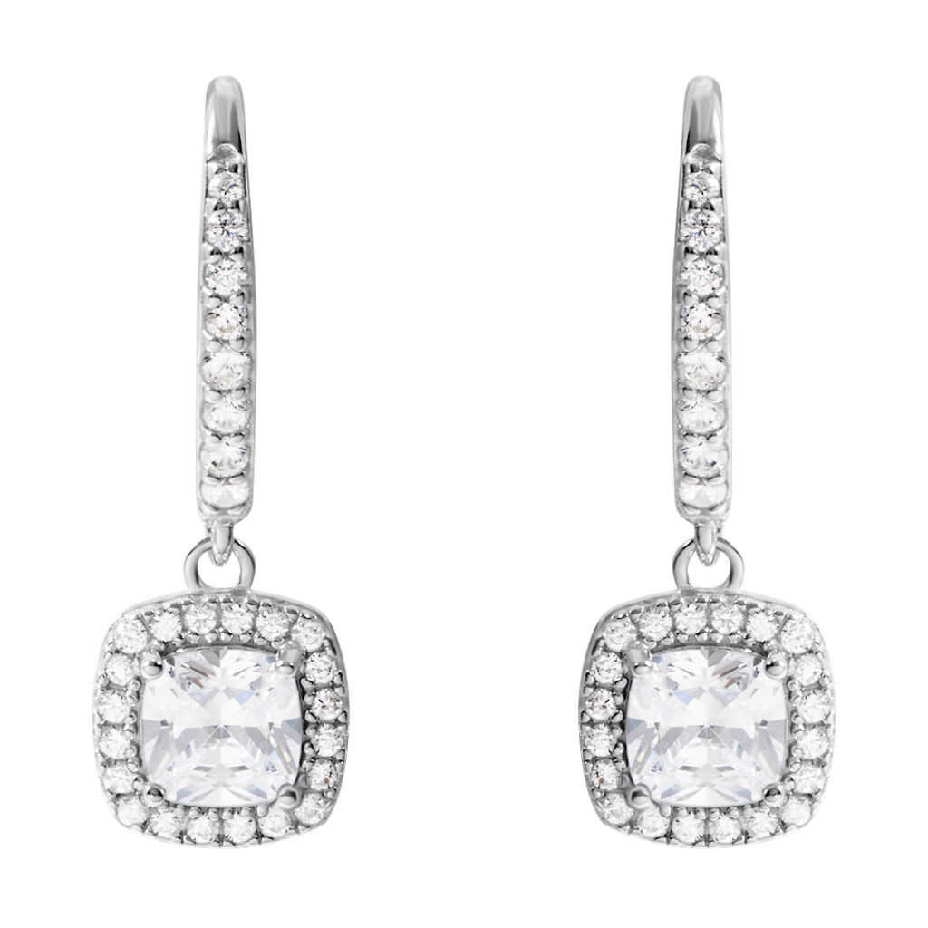 Orecchini Lobo Silver Elegance Argento Rodiato Cubic Zirconia - Orecchini a Lobo Donna | Stroili