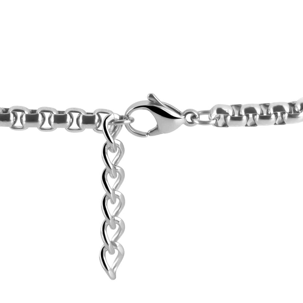 Bracciale Man Code Acciaio Bicolore Bianco / Nero Cubic Zirconia - Bracciali Uomo | Stroili