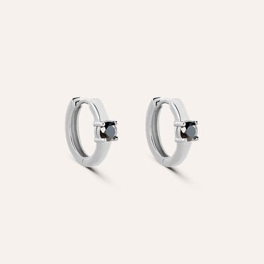 Orecchini A Cerchio Silver Elegance Argento Rodiato Cubic Zirconia