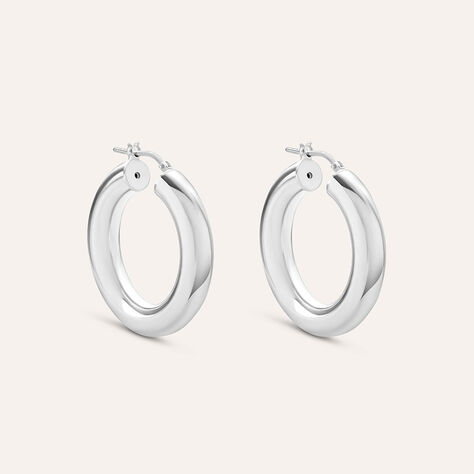 Orecchini A Cerchio Silver Collection Argento Rodiato - Orecchini a Cerchio Donna | Stroili