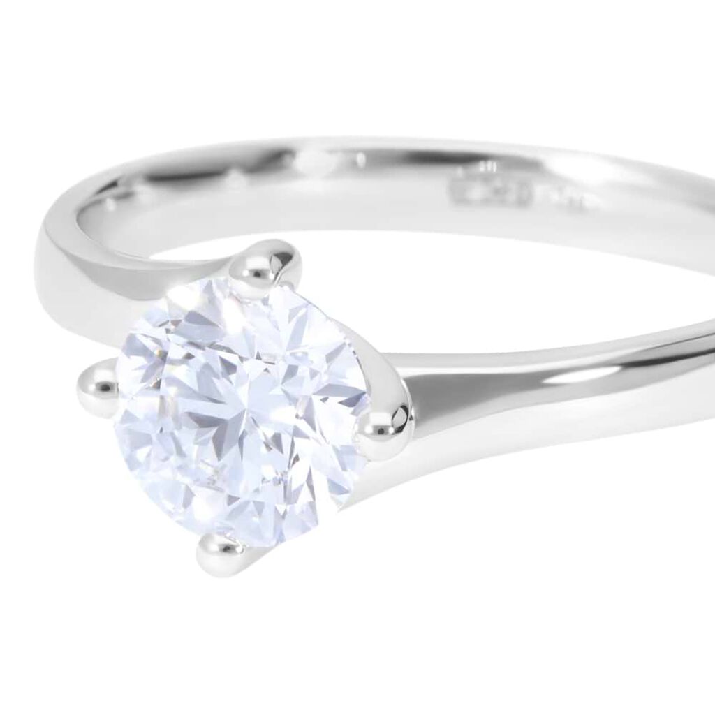 Anello Solitario Valentino Diamade Oro Bianco Diamante Lab-Grown - Anelli con Pietre Donna | Stroili
