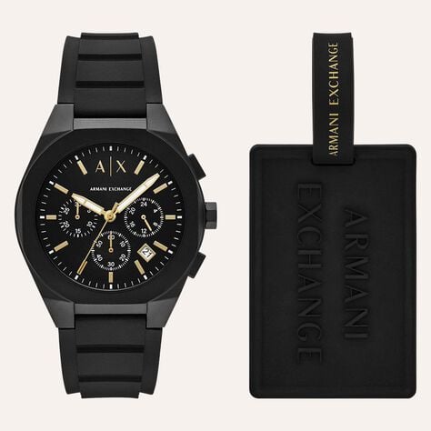 Set Orologio Al Quarzo Armani Exchange con Targhetta per Valigia Ax7165set - Orologi con Datario Uomo | Stroili