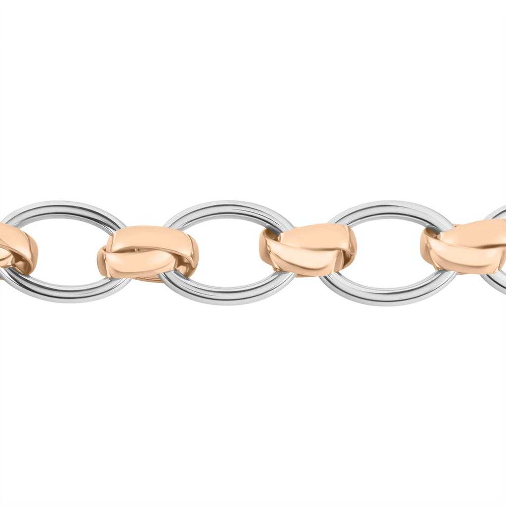 Bracciale Catena Lady Code Acciaio Bicolore Bianco / Rosa - Bracciali Donna | Stroili