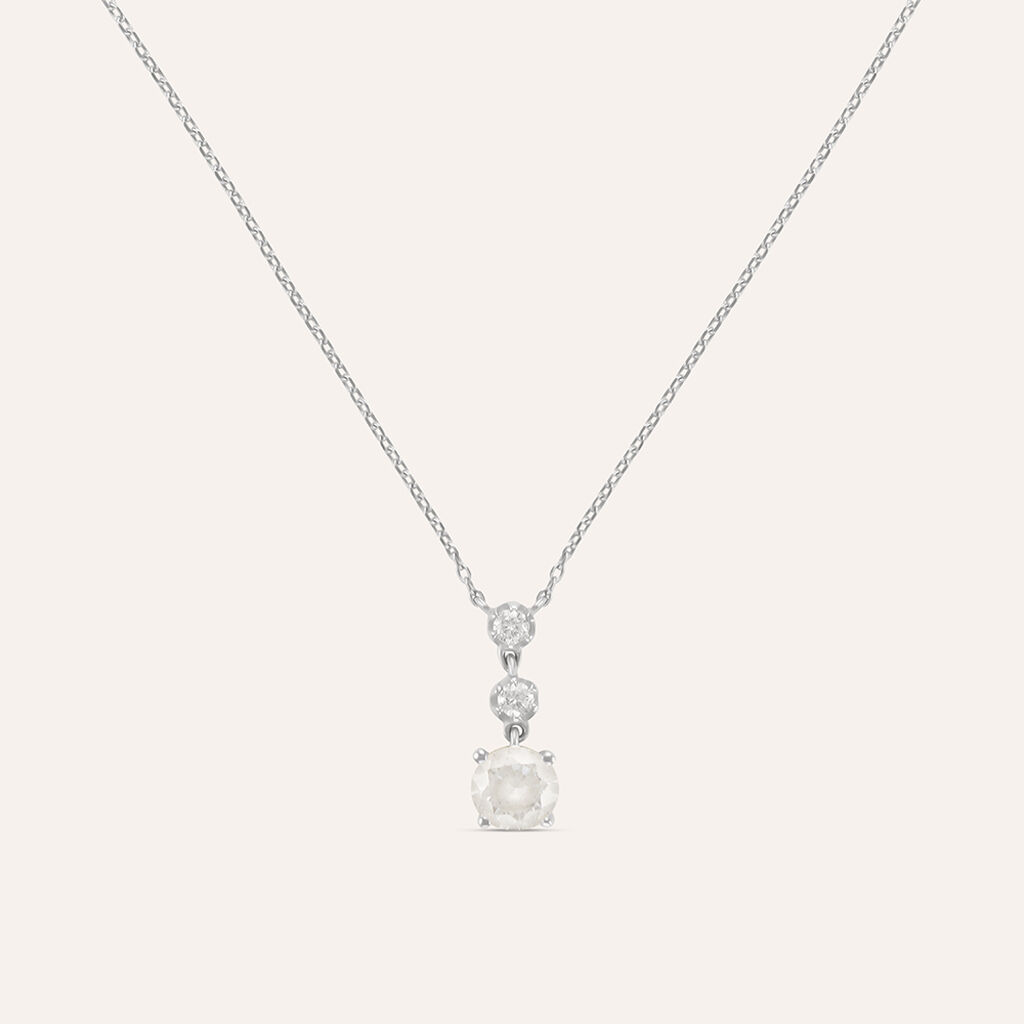 Collana Claire Oro Bianco Cubic Zirconia - Collane Donna | Stroili