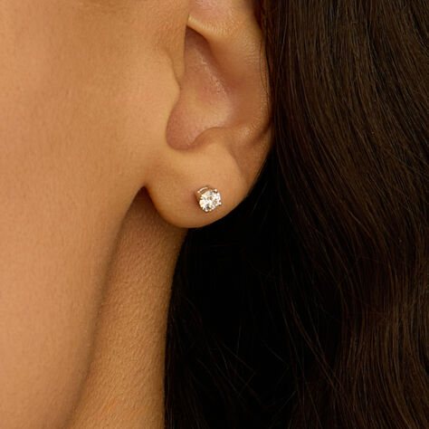 Orecchini Lobo Punto Luce Diamade Oro Bianco Diamante Lab-Grown - Orecchini a Lobo Donna | Stroili