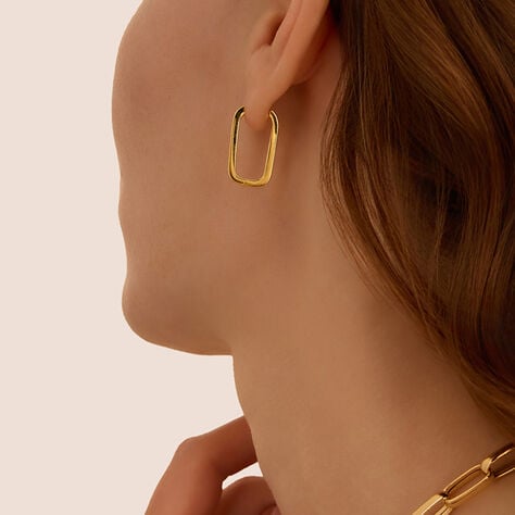 Orecchini A Cerchio Silver Collection Argento Dorato - Orecchini a Cerchio Donna | Stroili