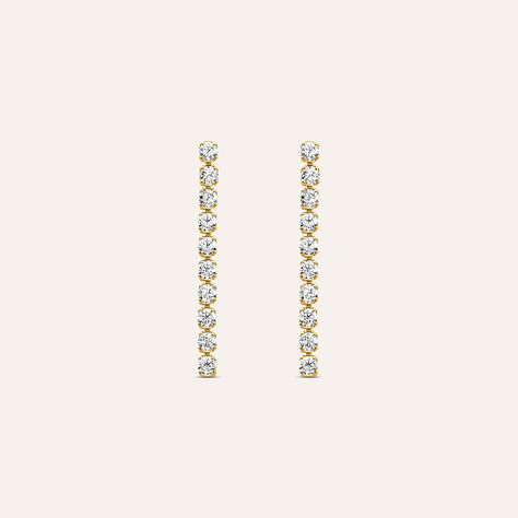 Orecchini Pendenti Tennis Claire Oro Giallo Cubic Zirconia - Orecchini Pendenti Donna | Stroili