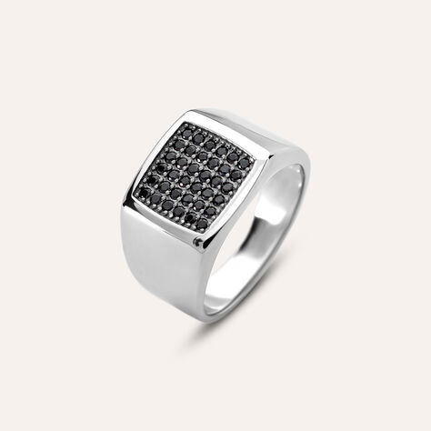 Anello Chevalier Gentleman Argento Rodiato Cubic Zirconia - Anelli Chevalier Uomo | Stroili