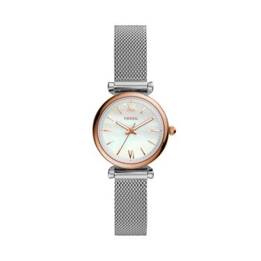 Orologio Fossil solo tempo con cinturino maglia milanese e cassa in acciaio dorato