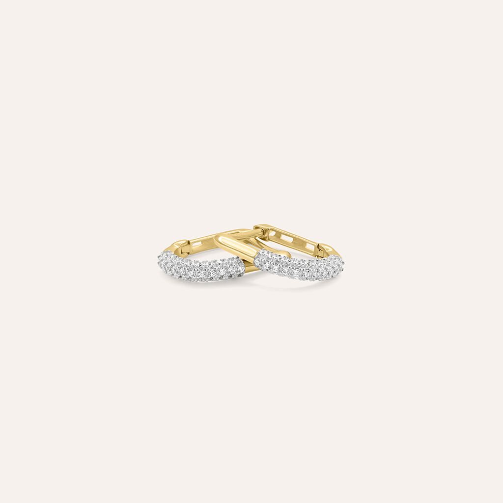 Orecchini A Cerchio Toujours Oro Giallo Cubic Zirconia - Orecchini a Cerchio Donna | Stroili