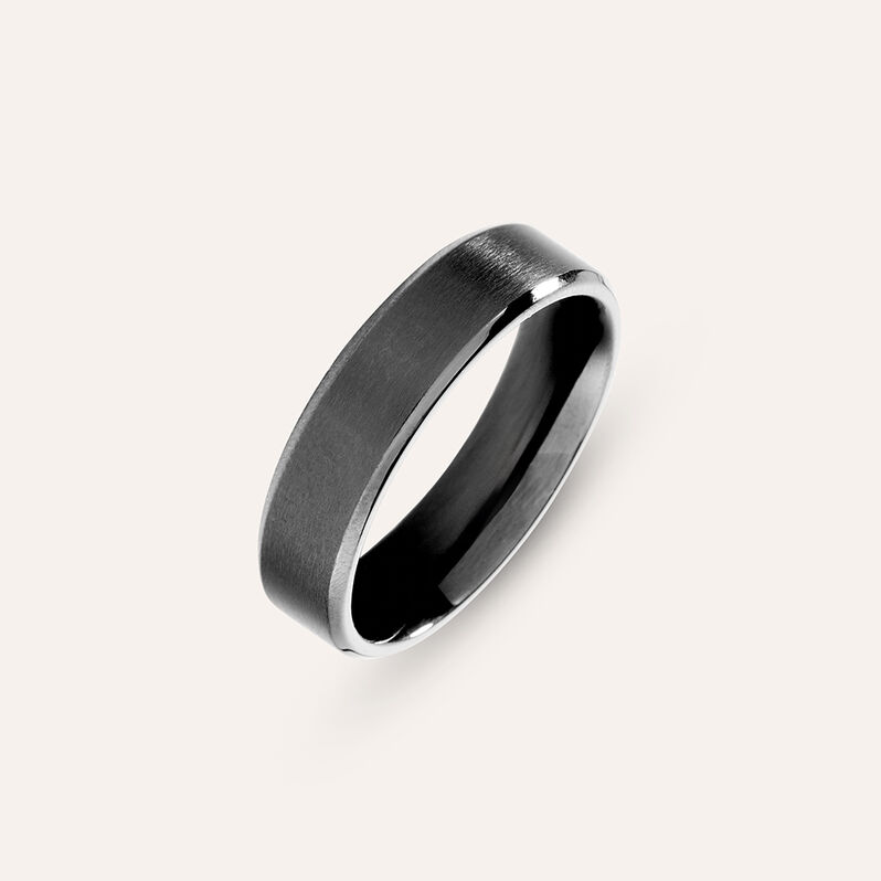 Anello Fascia Man Code Acciaio Nero - Anelli Moderni Uomo | Stroili