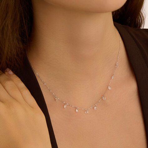 Collana Multi Punto Luce Claire Oro Bianco Cubic Zirconia - Collane Punto Luce Donna | Stroili