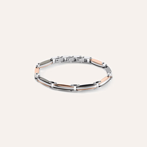 Bracciale Man Code Acciaio Tricolore Bianco / Rosa / Nero Cubic Zirconia - Bracciali Uomo | Stroili