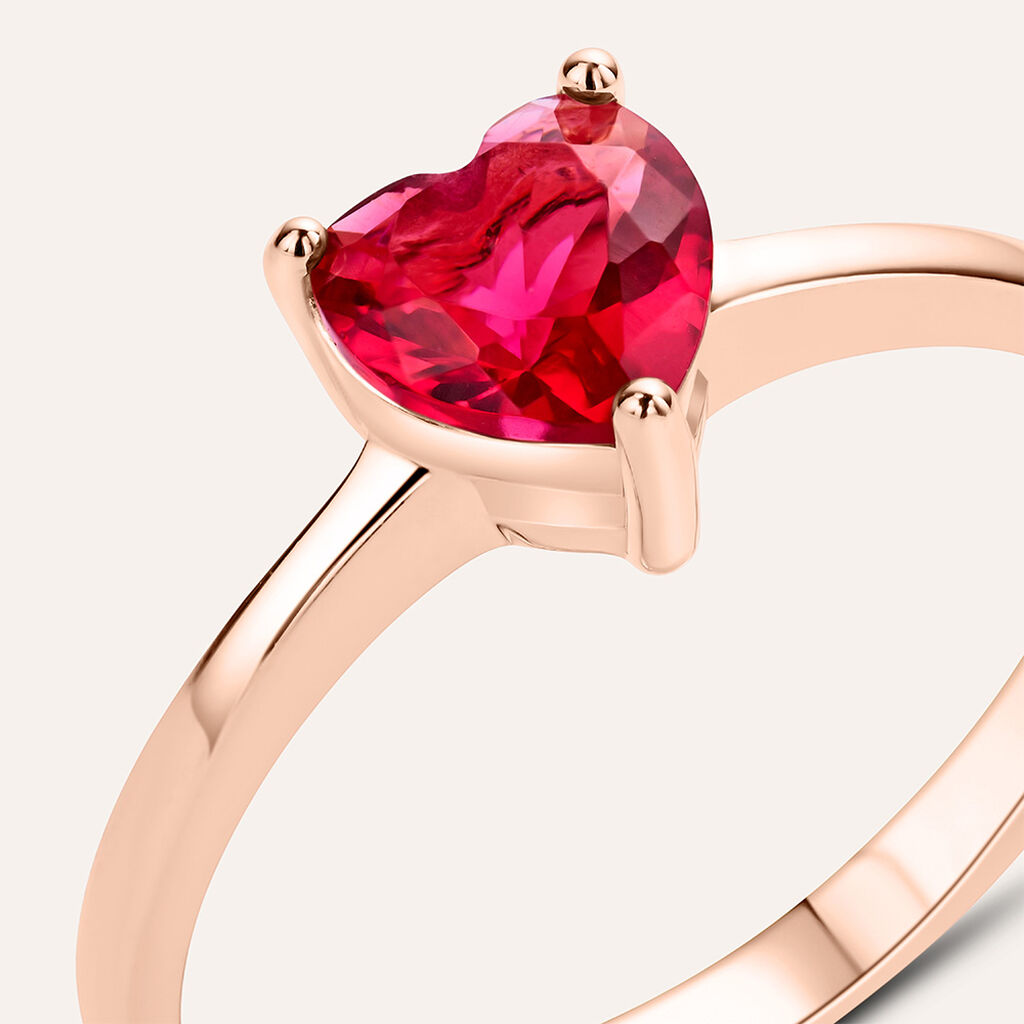 Anello Solitario Silver Rainbow Argento Rosa Cubic Zirconia