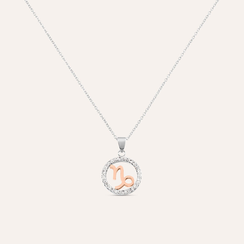 Collana Sunrise Acciaio Bicolore Bianco / Rosa Cubic Zirconia - Collane Donna | Stroili