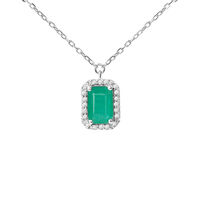 Collana Charlotte Oro Bianco Smeraldo Diamante