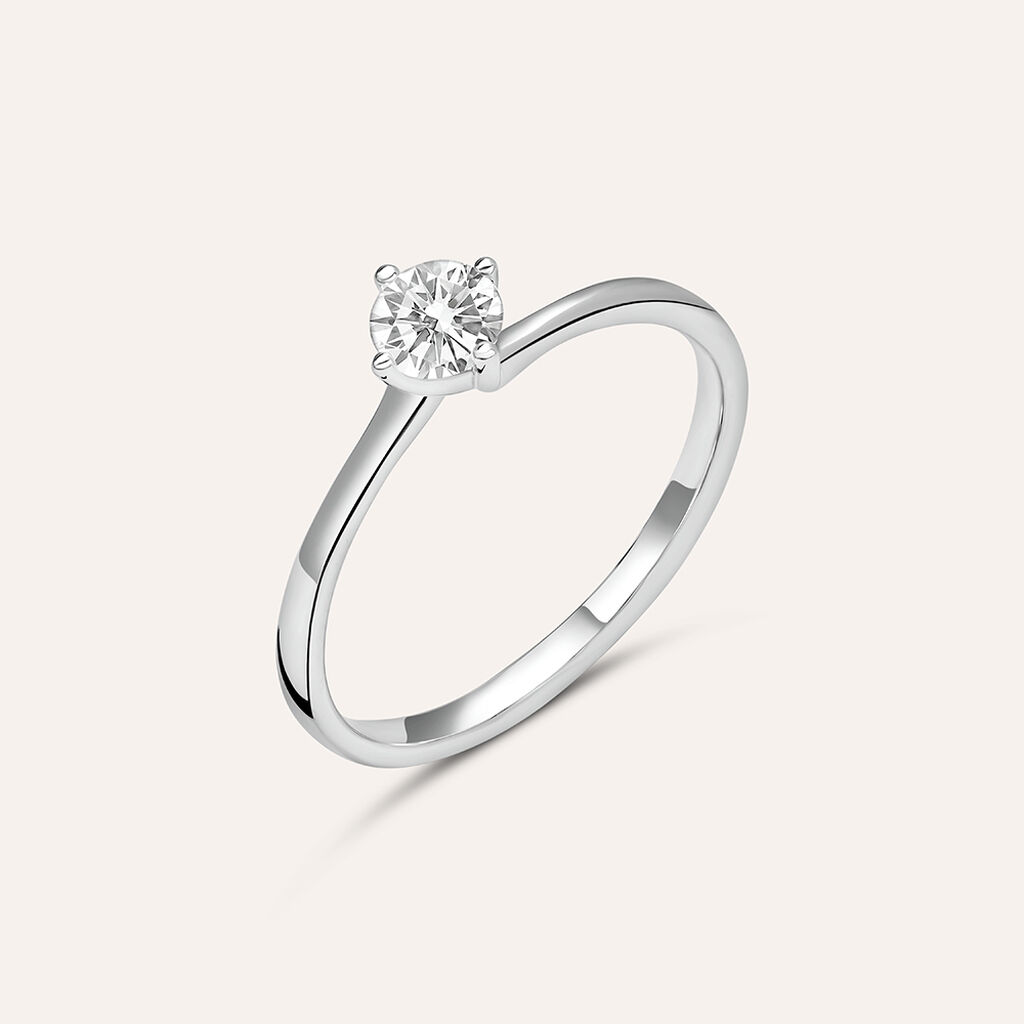 Anello Solitario Valentino Diamade Oro Bianco Diamante Lab-Grown - Anelli con Pietre Donna | Stroili