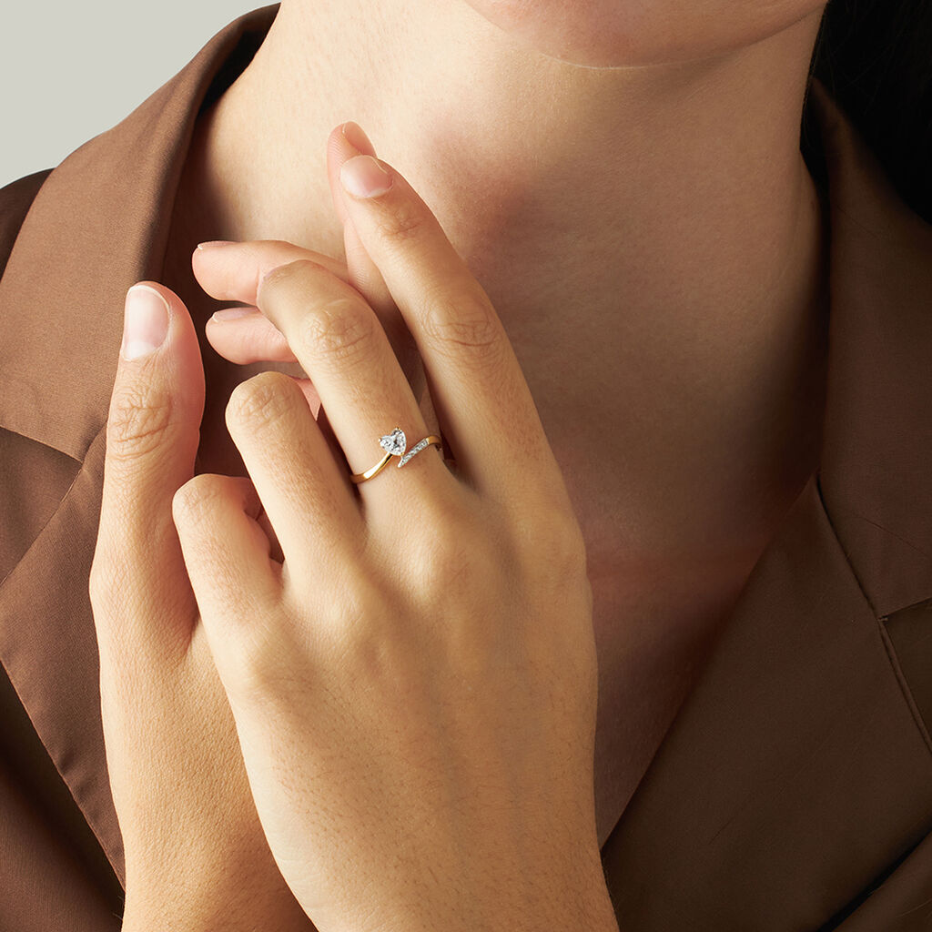 Anello Solitario Claire Oro Giallo Cubic Zirconia