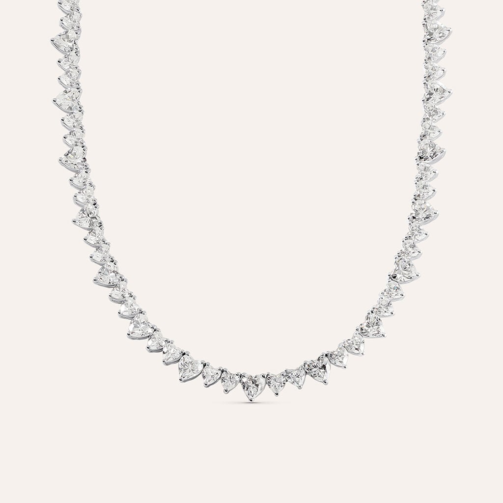 Collana Tennis Red Carpet Argento Rodiato Cubic Zirconia
