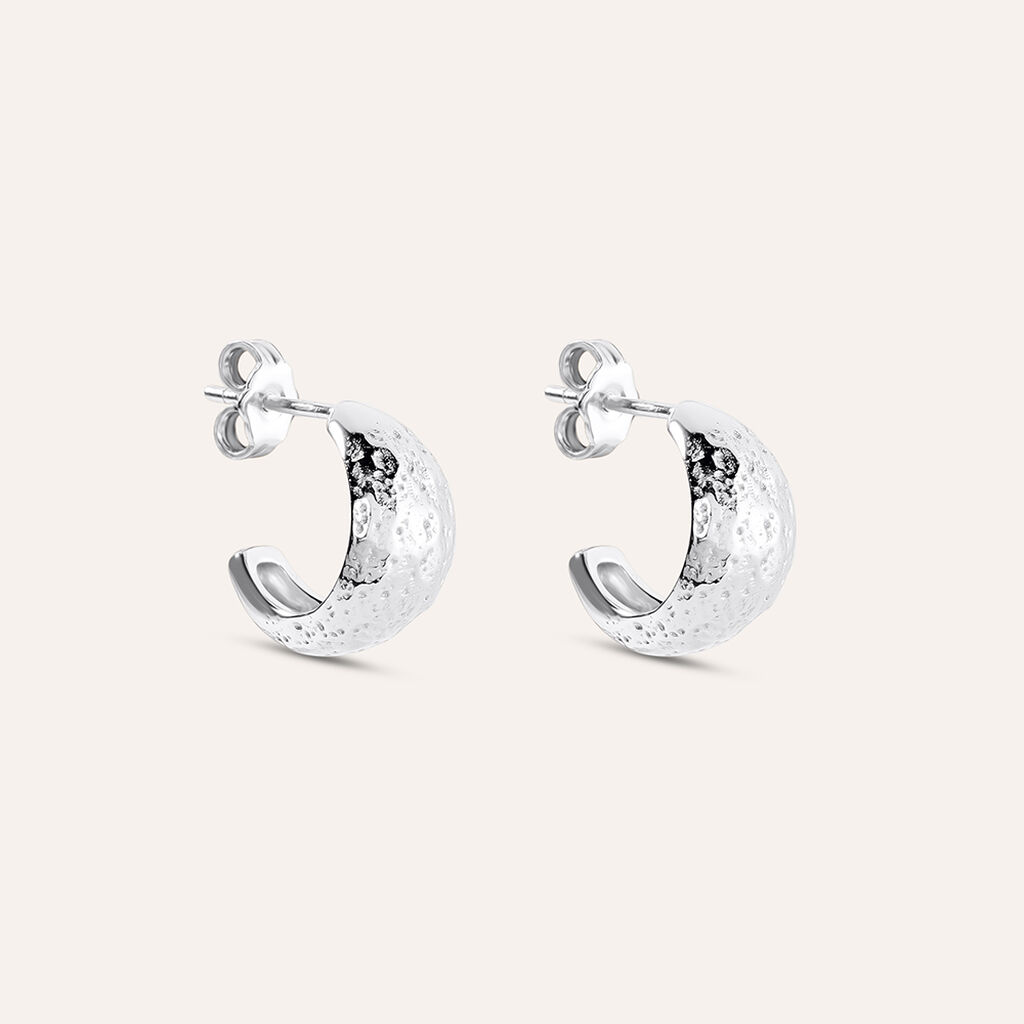 Orecchini A Cerchio Silver Collection Argento Rodiato