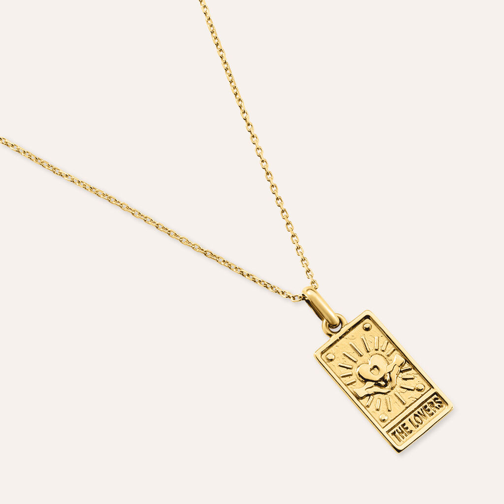 Pendente Tarocchi Carta Degli Innamorati Love Beats Argento Dorato