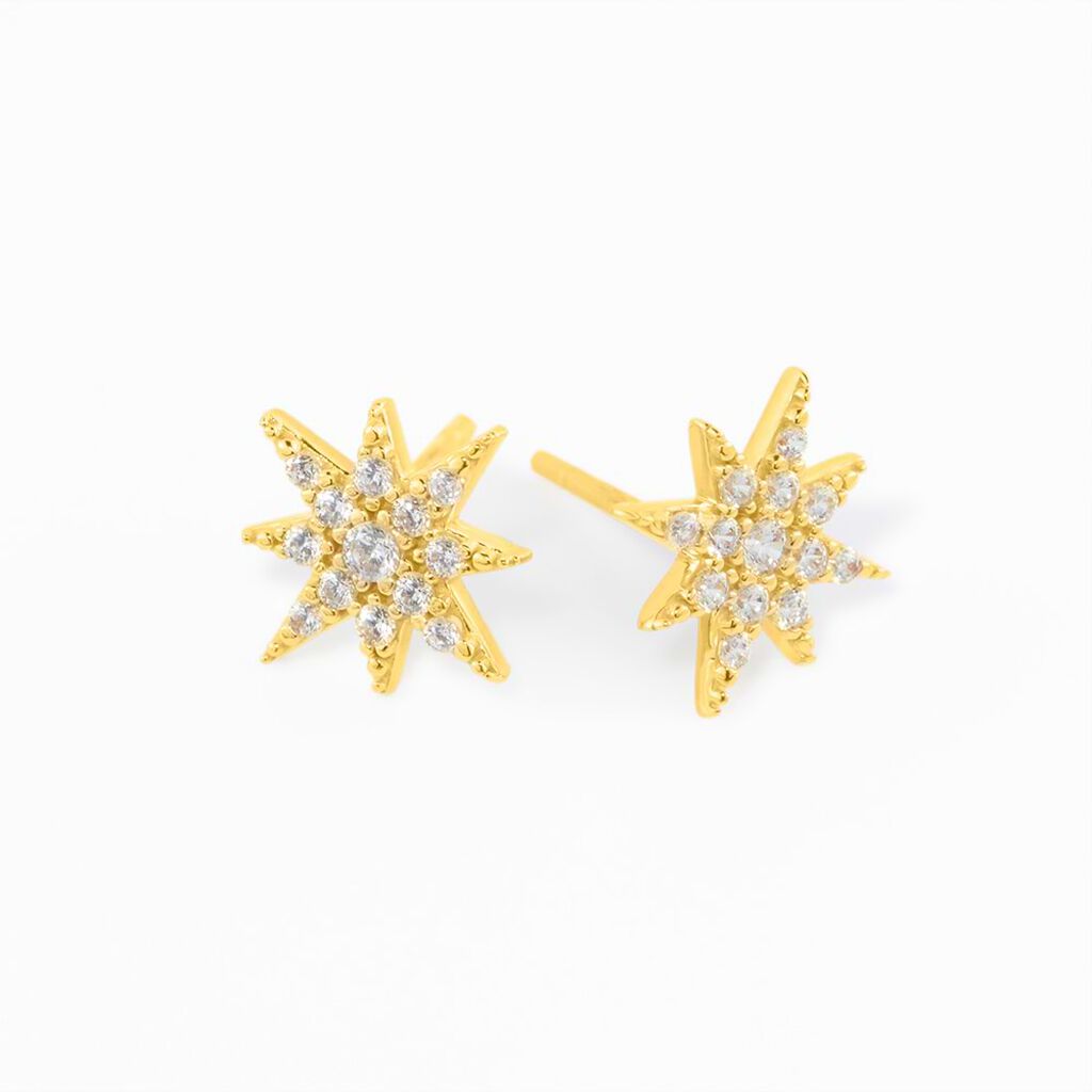 Orecchini Lobo Claire Oro Giallo Cubic Zirconia - Orecchini a Lobo Donna | Stroili