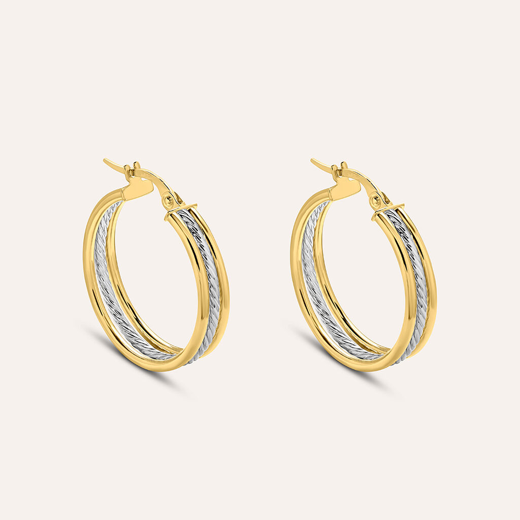 Orecchini A Cerchio Isabelle Oro Bicolore
