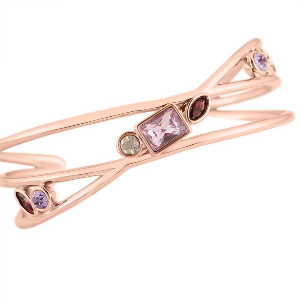 Bangle Violet Ottone Rosa Cristallo - Bracciali Rigidi Donna | Stroili