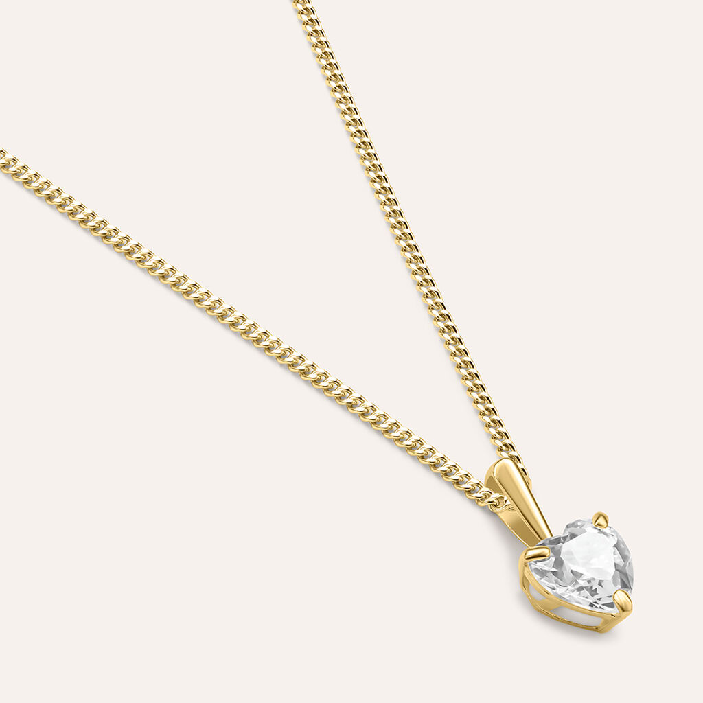 Pendente Punto Luce Po&egrave;me Oro Giallo Cubic Zirconia