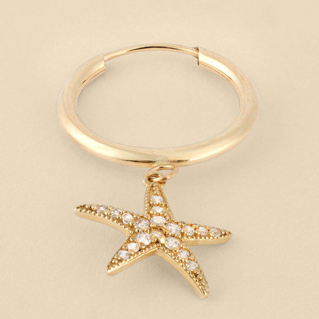 Orecchini A Cerchio Toujours Oro Giallo Cubic Zirconia