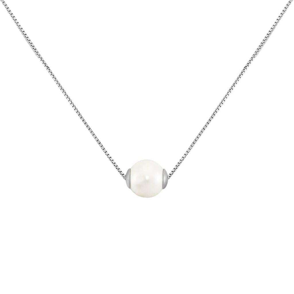 Collana Silver Pearls Argento Rodiato Perla sintentica