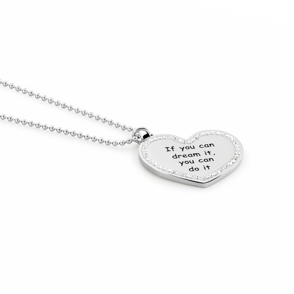 Collana Lady Message Acciaio Cristallo - Collane Donna | Stroili