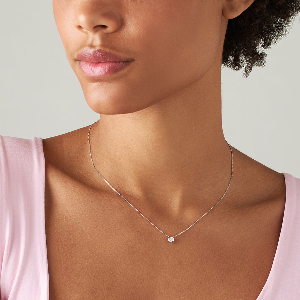Collana Punto Luce Firmamenti Oro Bianco Diamante - Collane Punto Luce Donna | Stroili