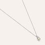 Collana Doppio Punto Luce Diamade Oro Bianco Diamante Lab-Grown