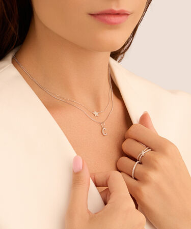 Anello Fantasia Sophia Oro Bianco Diamante