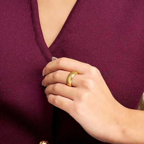 Anello Fascia Radiance Acciaio Dorato - Anelli Moderni Donna | Stroili