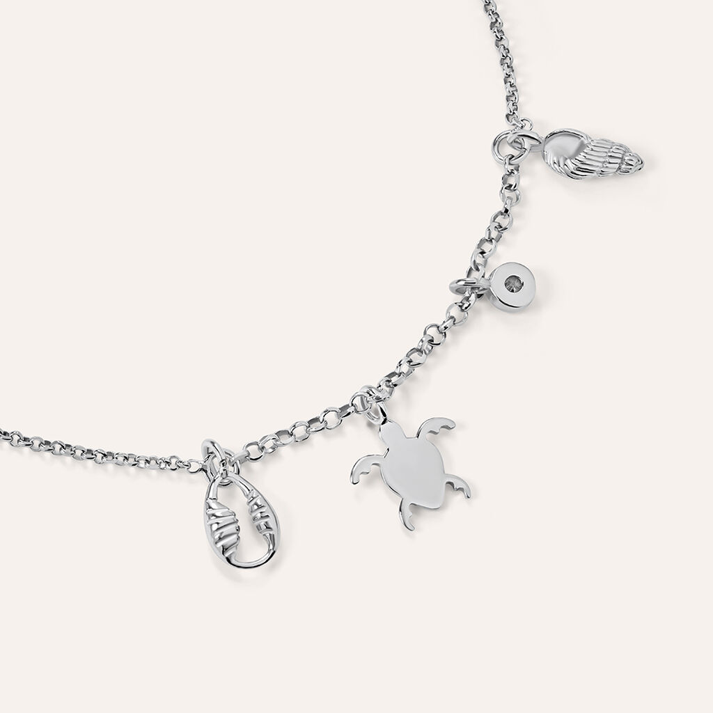 Cavigliera Silver Collection Argento Rodiato Cubic Zirconia