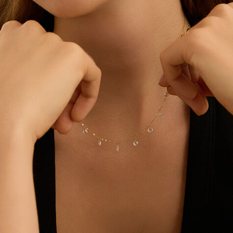 Collana Multi Punto Luce Claire Oro Giallo Cubic Zirconia - Collane Punto Luce Donna | Stroili