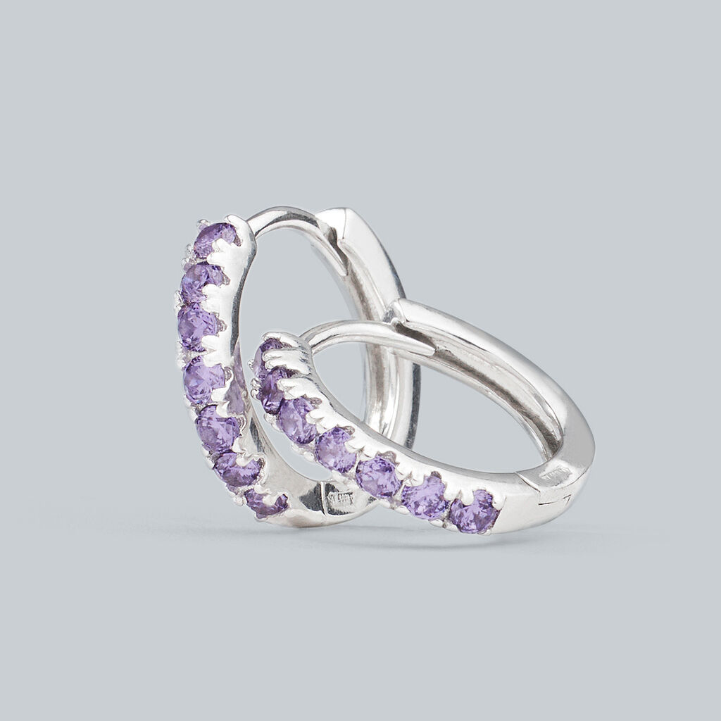 Orecchini A Cerchio Silver Rainbow Argento Rodiato Cubic Zirconia - Orecchini a Cerchio Donna | Stroili