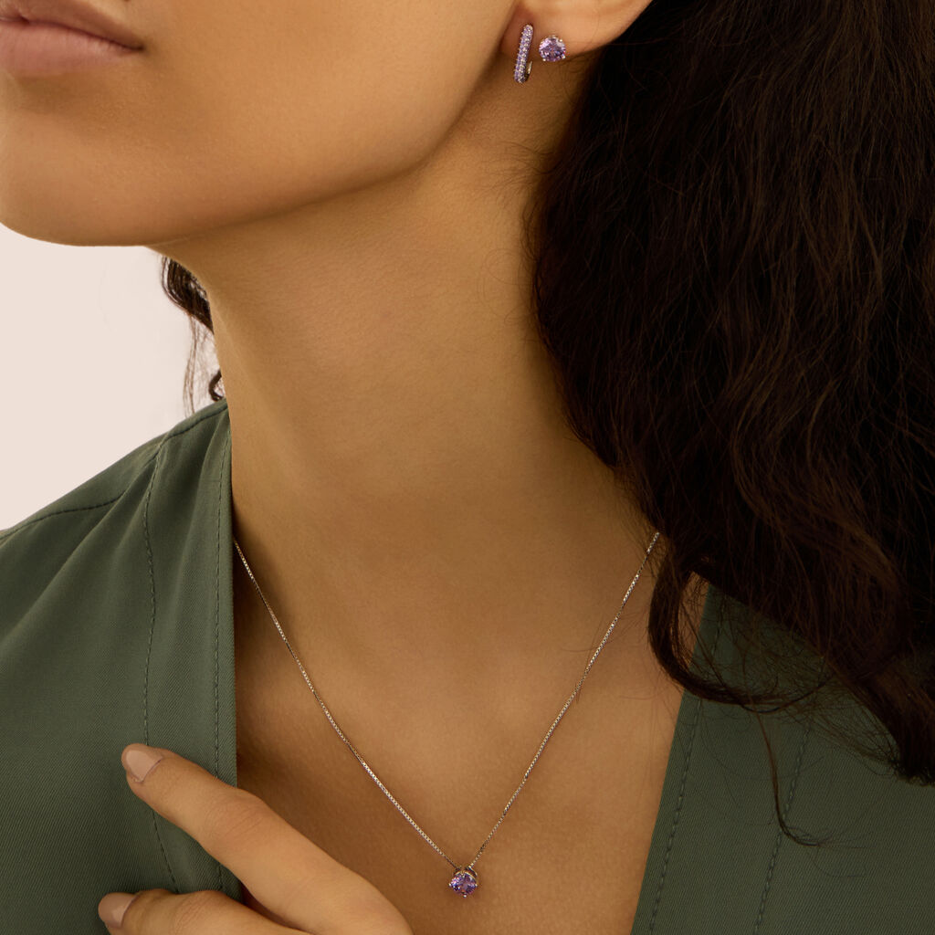 Collana Punto Luce Silver Rainbow Argento Rodiato Cubic Zirconia