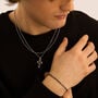 Bracciale Tennis Gentleman Argento Nero Cubic Zirconia