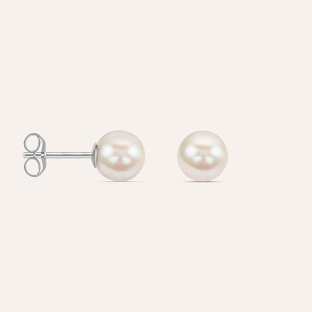 Orecchini Lobo Silver Pearls Argento Rodiato Perla sintentica - Orecchini a Lobo Donna | Stroili