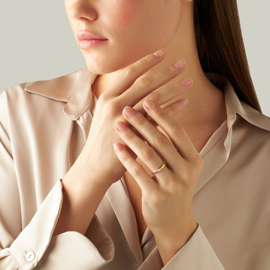 Fede Classica Diamantata 3.3 mm Oro Giallo