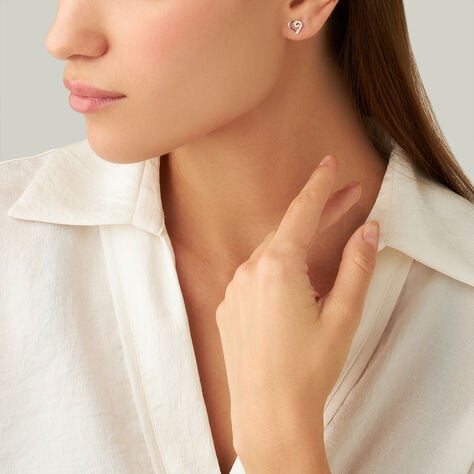 Orecchini Lobo Bon Ton Oro Bianco Cubic Zirconia - Orecchini a Lobo Donna | Stroili