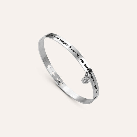 Bangle Lady Message Acciaio Cristallo - Bracciali Rigidi Donna | Stroili